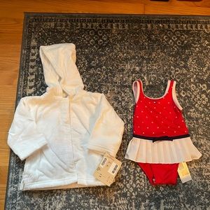 Baby swimsuit & robe girls